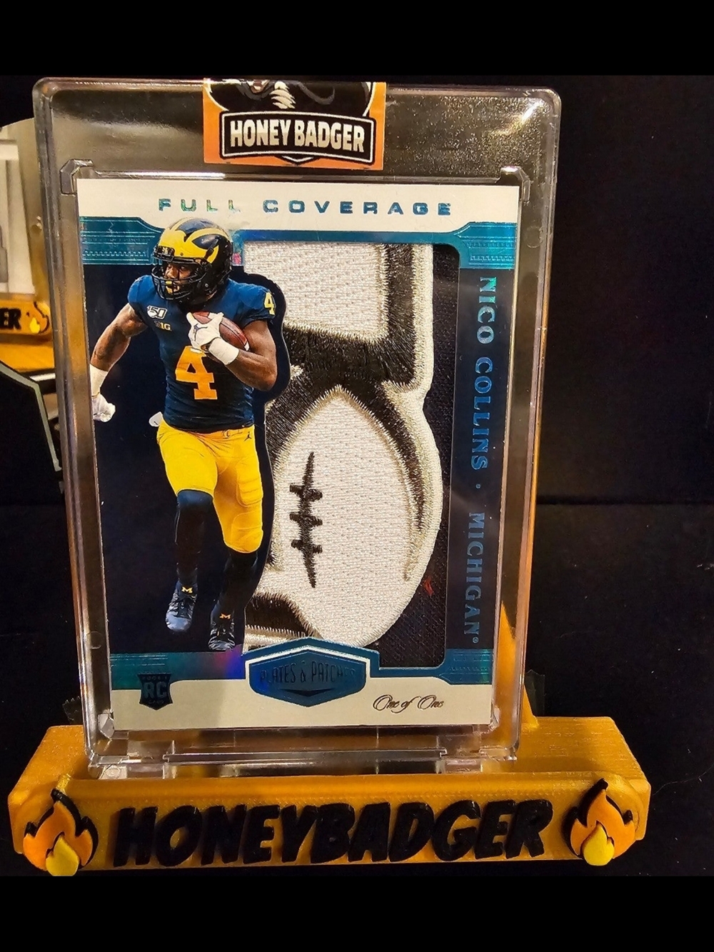 2021 NICO COLLINS Plates And Patches Full Coverage ROOKIE RC #PP-NC. TEXANS 1/1!